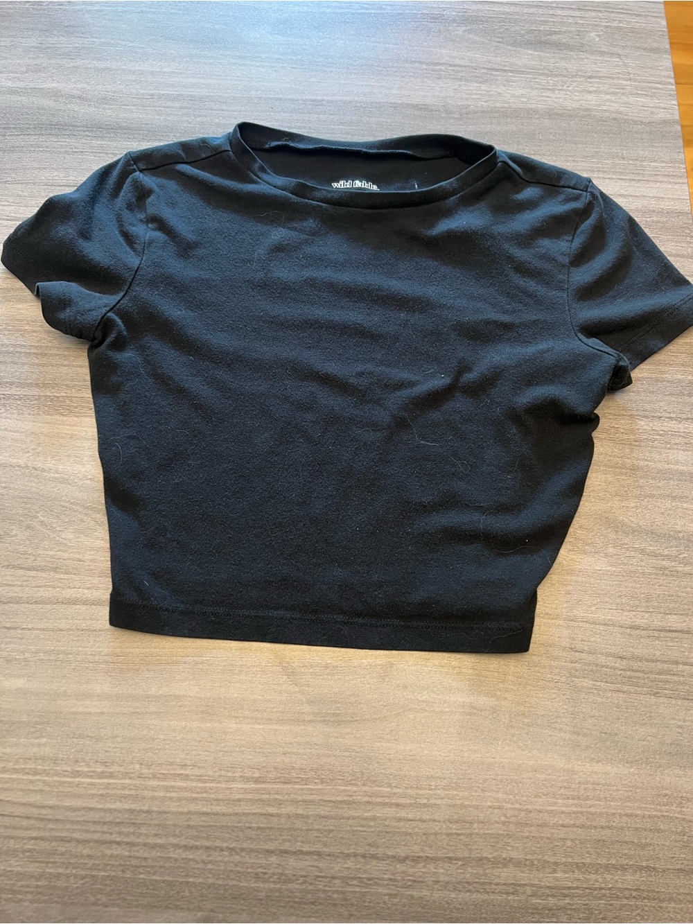 wild fable Black Cropped Tee